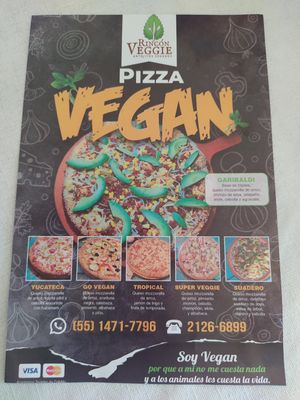 Panfleto del lugar at Rincón Veggie in Mexico City