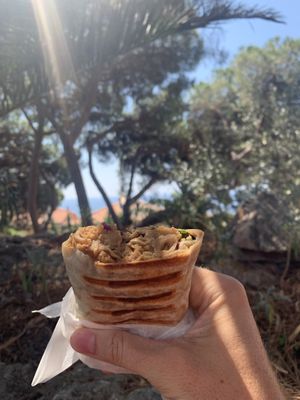 Best wrap with Jackfruit and peanutbutter sauce at Cinq Concept Store in Cannes