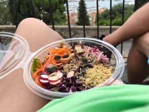 Beautyful vieuw with a lovely Vegan bowl. 🥰🌱 at Cinq Concept Store in Cannes