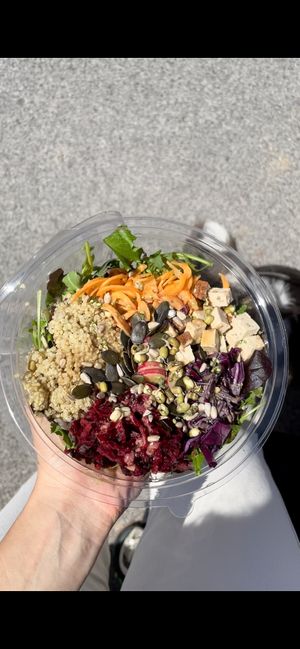 Salad, doesn't look like much but it is The best salad I have ever had. No lies.   at Cinq Concept Store in Cannes