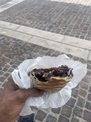 Vegan lentil wrap which is superbly   at Cinq Concept Store in Cannes