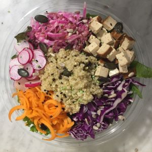 Dragon Bowl , loaded with protein, b12 and flavour !   at Cinq Concept Store in Cannes