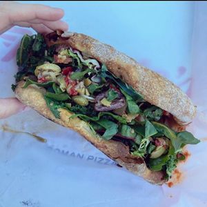 vegan grilled vegetable sub 🌱  #Veganuary at Monte's Fine Foods in Portland