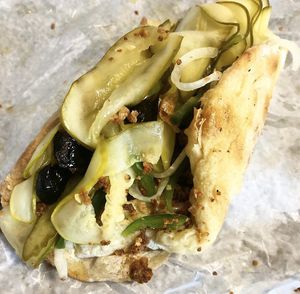 Vegan Italian minus tomato  at Monte's Fine Foods in Portland