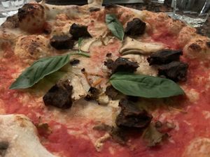 VG mince   at Franco Manca in Edinburgh