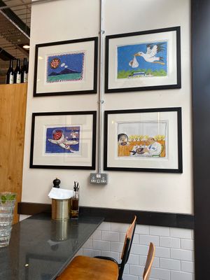 Decor at Franco Manca in Edinburgh