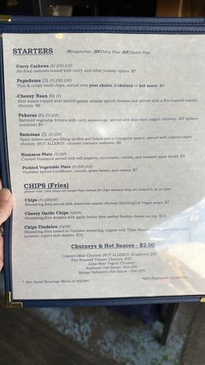 Menu side 2  at Utara Brewing Co in Sandpoint