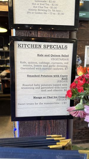 Vegan specials noted  at Utara Brewing Co in Sandpoint