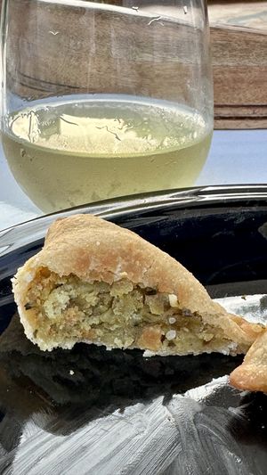 Samosa from the inside out  at Utara Brewing Co in Sandpoint