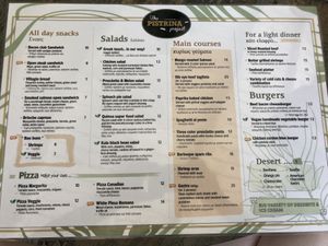 menu side 2 at Pistrina Bakery and Cocktail Bar in Meganisi
