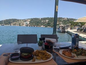 Nice View and chance to fix your boat at Pistrina Bakery and Cocktail Bar in Meganisi