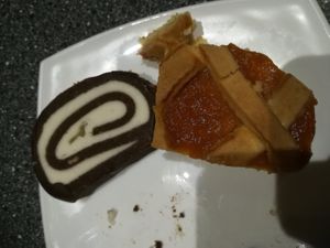 Various desserts at Napfényes Restaurant & Confectionery in Budapest