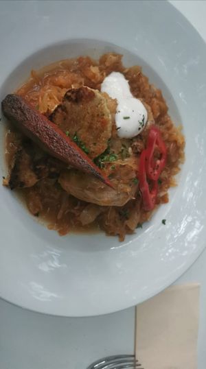 Stuffed cabbage at Napfényes Restaurant & Confectionery in Budapest
