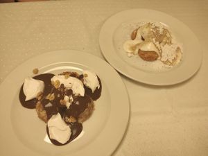 Desserts at Napfényes Restaurant & Confectionery in Budapest