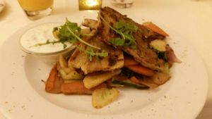 grill platter at Napfényes Restaurant & Confectionery in Budapest