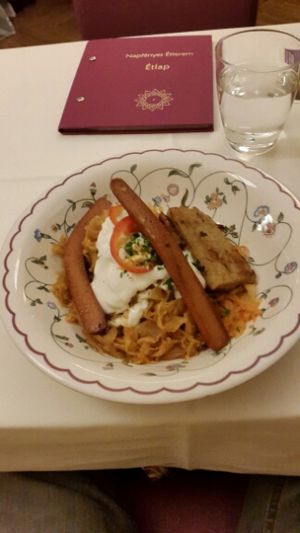 stuffed cabbage at Napfényes Restaurant & Confectionery in Budapest