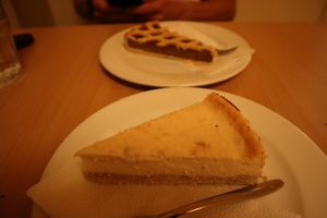 Best cheese cake (maybe even non-vegan) I ever tasted!!  at Napfényes Restaurant & Confectionery in Budapest