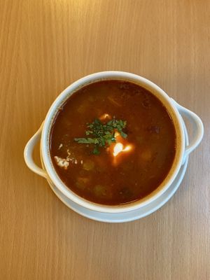 Hungarian Bean Goulash Soup at Napfényes Restaurant & Confectionery in Budapest