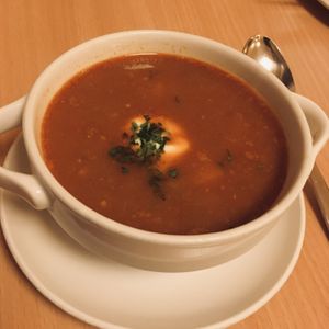 Gulash soup at Napfényes Restaurant & Confectionery in Budapest