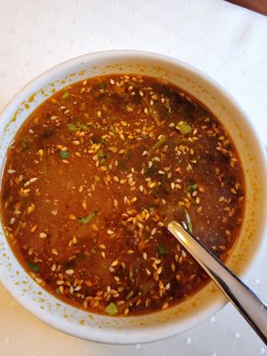 Daily menu soup at Napfényes Restaurant & Confectionery in Budapest