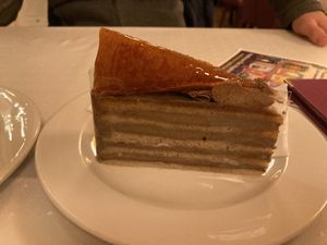 Dobos cake  at Napfényes Restaurant & Confectionery in Budapest