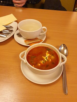 Gulash soup at Napfényes Restaurant & Confectionery in Budapest