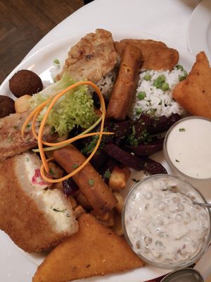 Lavish plate for 2 at Napfényes Restaurant & Confectionery in Budapest