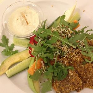 Raw food platter at Napfényes Restaurant & Confectionery in Budapest