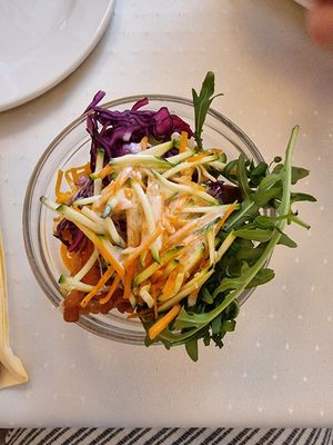 Small salad from the salad bar at Napfényes Restaurant & Confectionery in Budapest