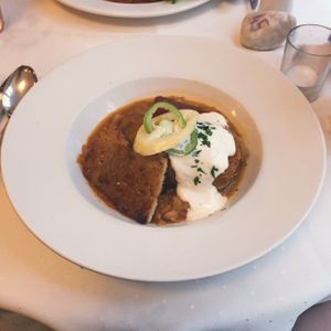 Stuffed cabbage leaves (can’t find it on their menu anymore)  at Napfényes Restaurant & Confectionery in Budapest