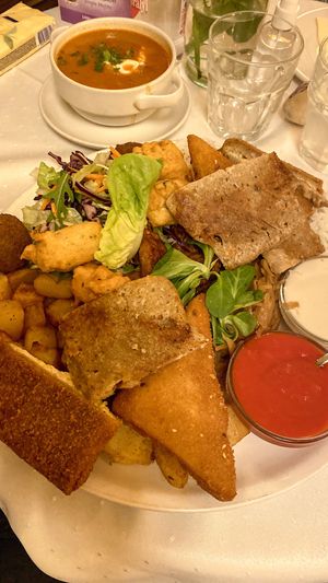 Hungarian Bean Goulash Soup   at Napfényes Restaurant & Confectionery in Budapest
