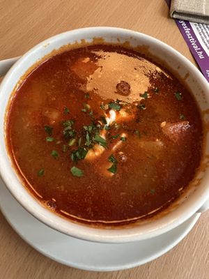 goulash  at Napfényes Restaurant & Confectionery in Budapest