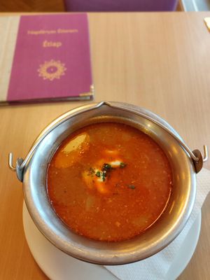 Goulash at Napfényes Restaurant & Confectionery in Budapest