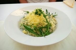 Pasta at Napfényes Restaurant & Confectionery in Budapest