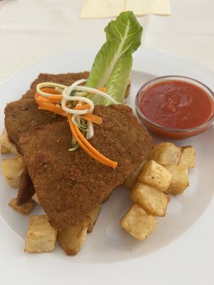 Seitan plate   at Napfényes Restaurant & Confectionery in Budapest