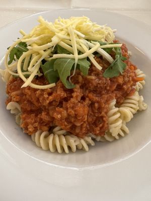 Fusili bolognese   at Napfényes Restaurant & Confectionery in Budapest