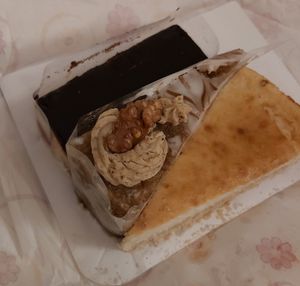 Different cakes at Napfényes Restaurant & Confectionery in Budapest