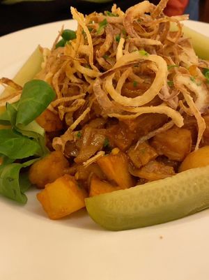 Seitan Stew  at Napfényes Restaurant & Confectionery in Budapest