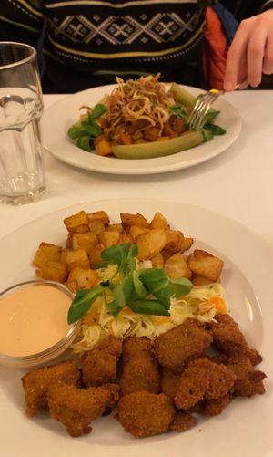 Vegan Nuggets Platter  at Napfényes Restaurant & Confectionery in Budapest