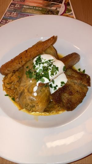 Stuffed Cabbage à la Kolozsvár   at Napfényes Restaurant & Confectionery in Budapest