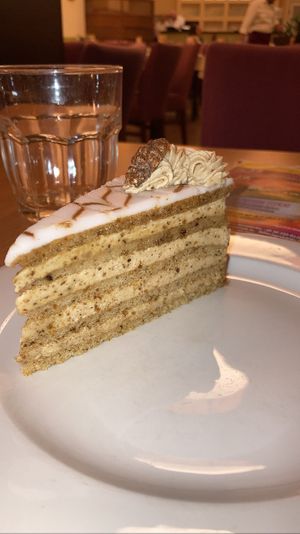 Esterházy torte  at Napfényes Restaurant & Confectionery in Budapest