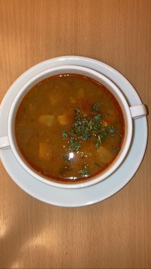 Goulash soup  at Napfényes Restaurant & Confectionery in Budapest