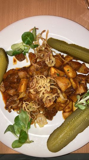 Seitan roast  at Napfényes Restaurant & Confectionery in Budapest