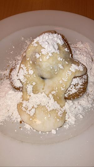Millet dumplings   at Napfényes Restaurant & Confectionery in Budapest
