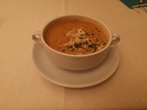 Peanut Butter Soup at Napfényes Restaurant & Confectionery in Budapest