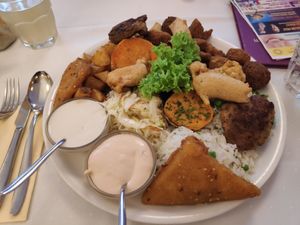 Két személyes bôségtál at Napfényes Restaurant & Confectionery in Budapest