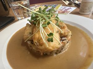 This risotto is to die for   at Napfényes Restaurant & Confectionery in Budapest