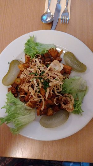 Stew at Napfényes Restaurant & Confectionery in Budapest