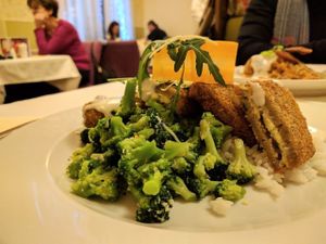 Breaded Kiev at Napfényes Restaurant & Confectionery in Budapest