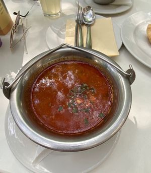 Goulash  at Napfényes Restaurant & Confectionery in Budapest